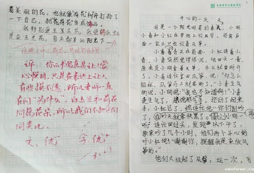 每一笔批改都是爱的印记