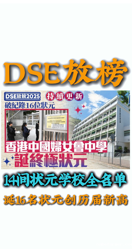 DSE破纪录16状元，14所中学全名单曝光！